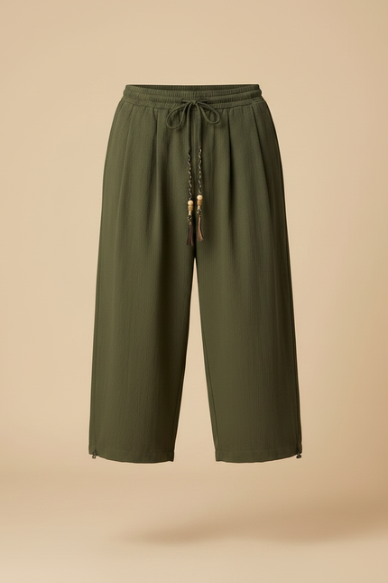 Pantalon Chino Kaki Ample Décontracté Léger Homme - Lin - vue 3
