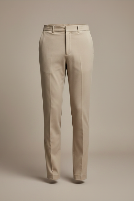 Pantalon Chino Kaki Slim Élastique Cheville Homme - Gabardine - vue 3