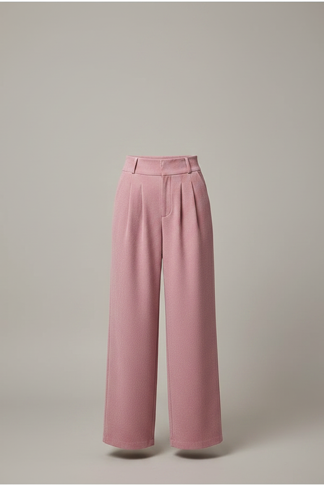 Pantalon Chino Rose Flannel Droit Ample Hiver - Laine - vue 3