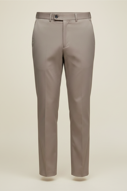 Pantalon Chino Beige Slim Stretch Homme Élégant - Gabardine - vue 3