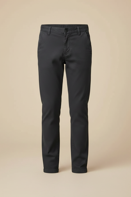 Pantalon Chino Gris Anthracite Coton Slim Garçon - vue 3