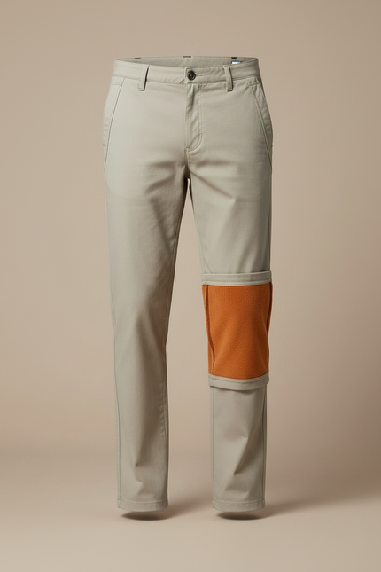 Pantalon Chino Beige Droit Décontracté Doublure Polaire - Coton - vue 3