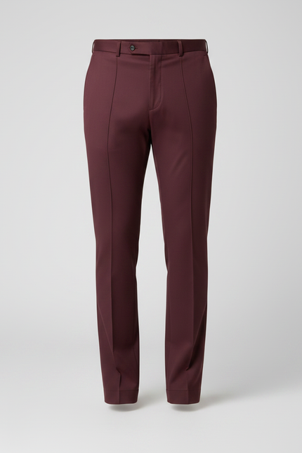 Pantalon Chino Bordeaux Slim Élégant Homme - Gabardine - vue 3