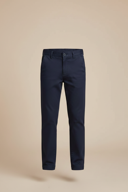 Pantalon Chino Marine Coton Garçon Décontracté Ajusté - vue 3