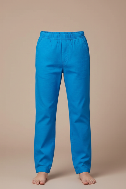 Pantalon Chino Bleu Coton Ample Enfant Décontracté - vue 3