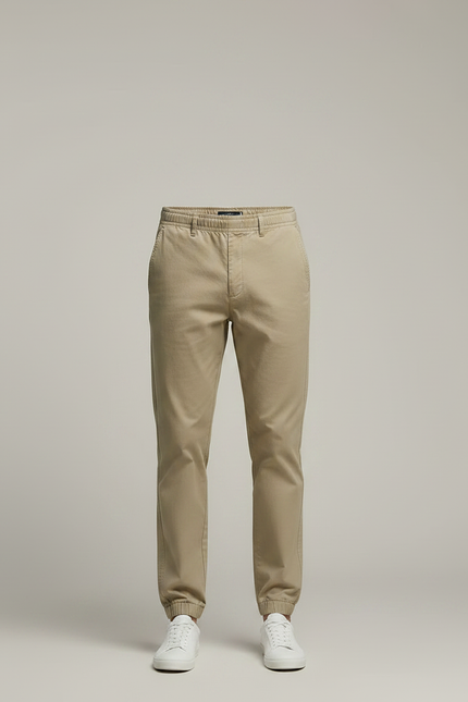 Pantalon Chino Resserre Aux Chevilles - Kaki Gabardine - vue 3