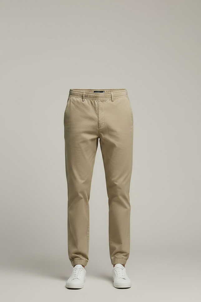 Pantalon Chino Resserre Aux Chevilles - Kaki Gabardine - vue 3