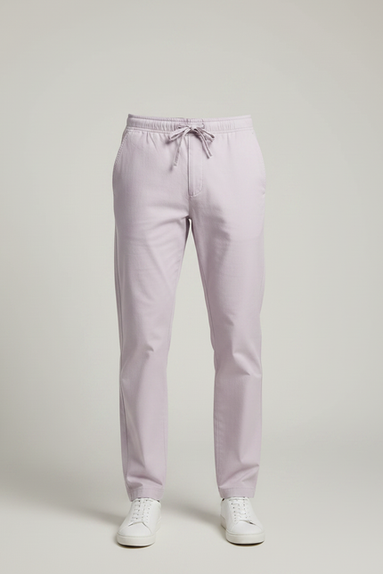 Pantalon Chino Lilas Coton Droit Décontracté Homme - Violet - vue 3