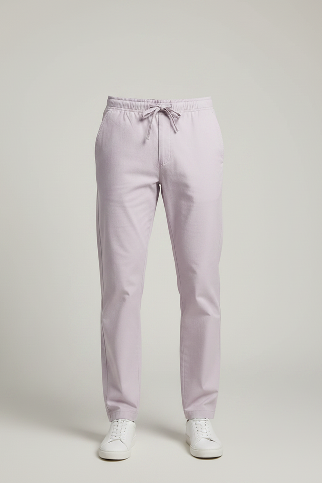 Pantalon Chino Lilas Coton Droit Décontracté Homme - Violet - vue 3