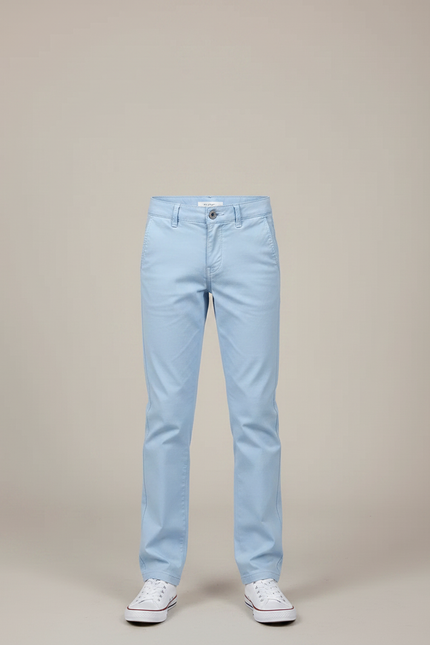 Pantalon Chino Bleu Ciel Coton Droit Garçon - vue 3