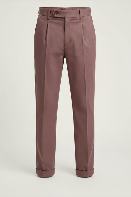 Pantalon Chino Marron Plissé Droit Enfant Coton - vue 3