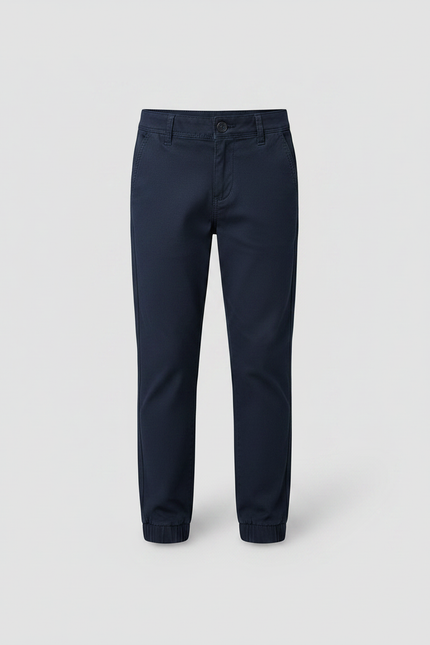 Pantalon Chino Marine Coton Resserré Enfants Casual - vue 3