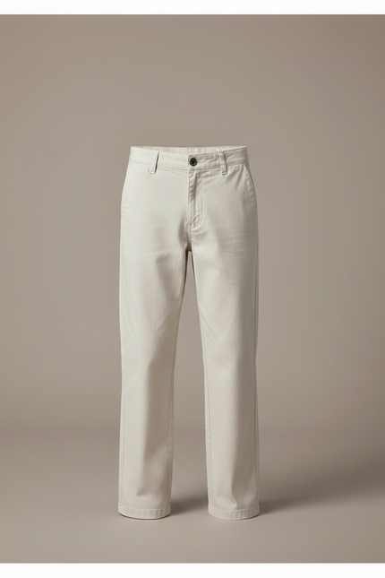 Pantalon Chino Beige Ample Droit Enfant Coton - vue 3