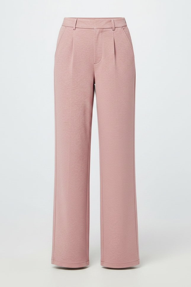 Pantalon Chino Rose Ample Plissé Décontracté Femme - Maille - vue 3