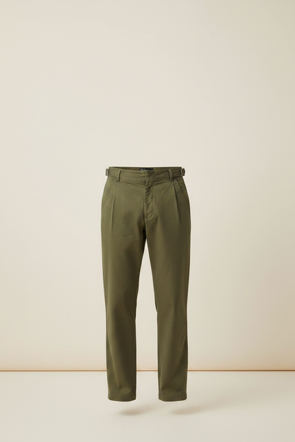 Pantalon Chino Militaire Homme - Kaki Gabardine - vue 3