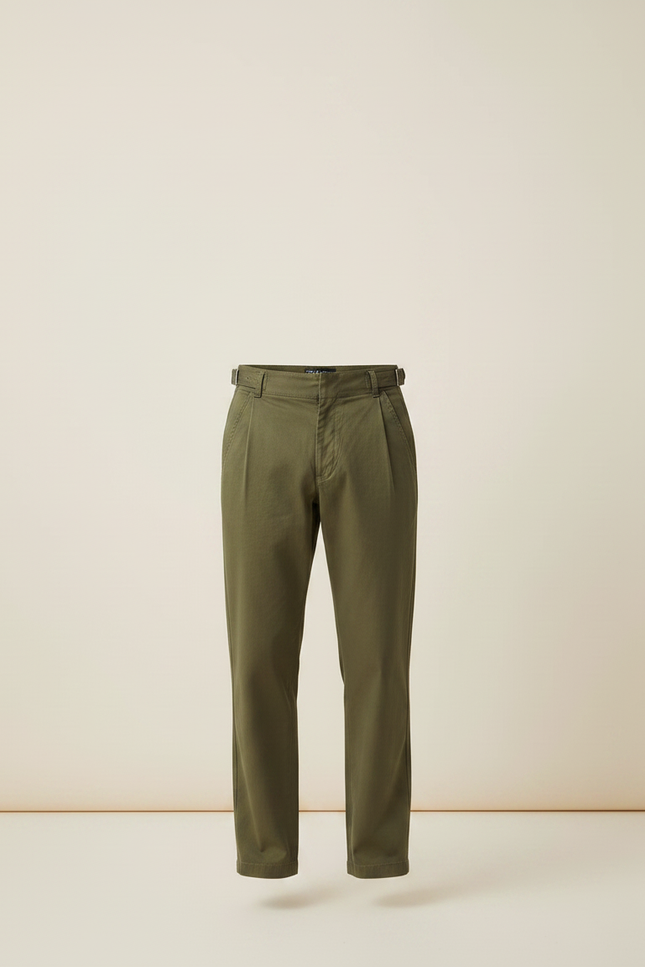 Pantalon Chino Militaire Homme - Kaki Gabardine - vue 3