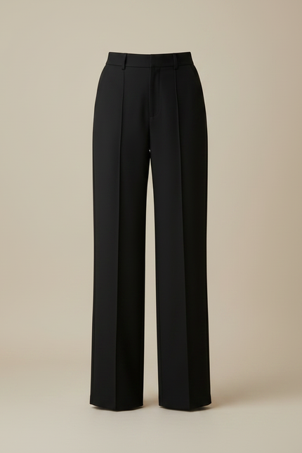 Pantalon Chino Femme Noir Large Stretch - Gabardine - vue 3