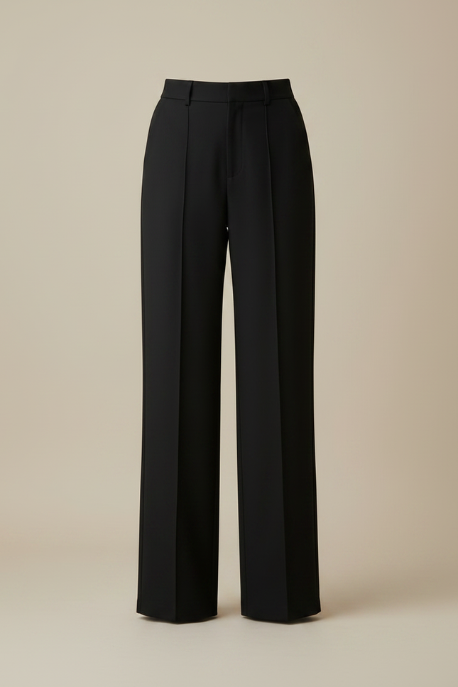 Pantalon Chino Femme Noir Large Stretch - Gabardine - vue 3