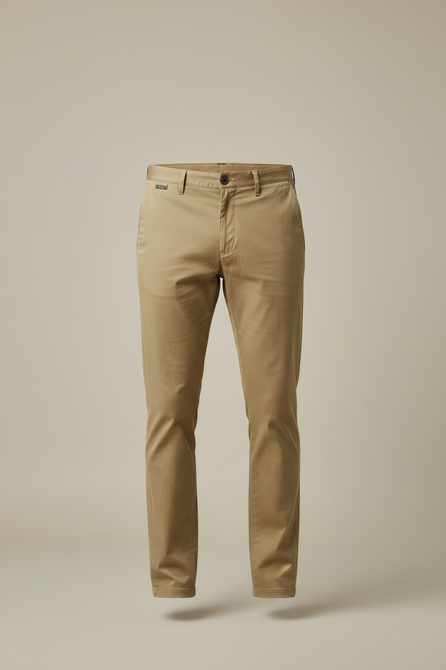 Pantalon Chino Homme Beige Tapered - Gabardine - vue 3