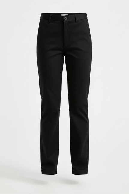 Pantalon Chino Noir Droit Classique Enfant - Gabardine - vue 3
