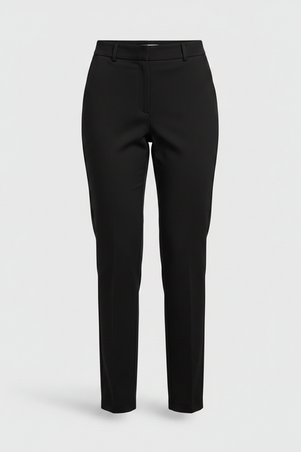 Pantalon Chino Noir Taille Haute Élégant Femme - Polyester - vue 3