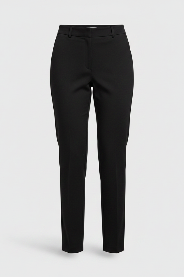 Pantalon Chino Noir Taille Haute Élégant Femme - Polyester - vue 3