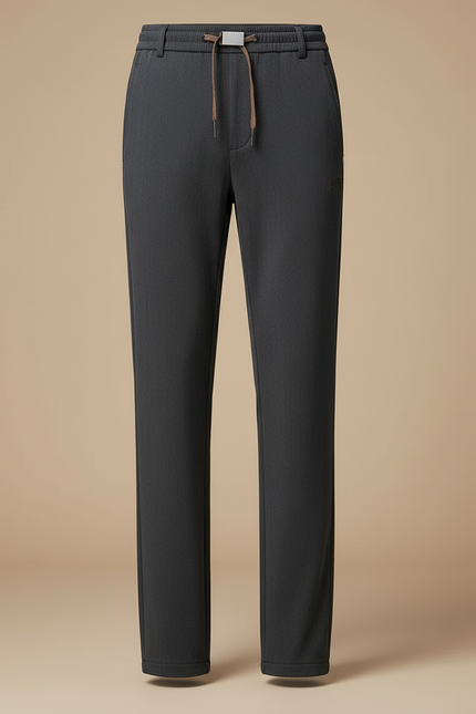 Pantalon Chino Homme Gris Droit Élégant Cordon - Gabardine - vue 3