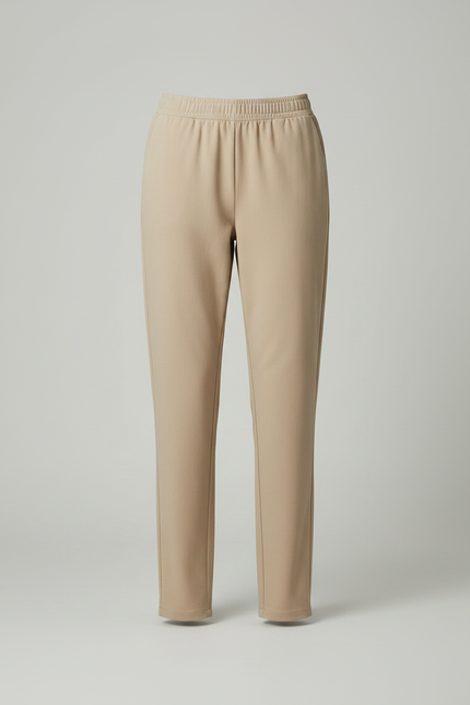 Pantalon Chino Beige Droit Taille Haute Décontracté Femme - Coton - vue 3