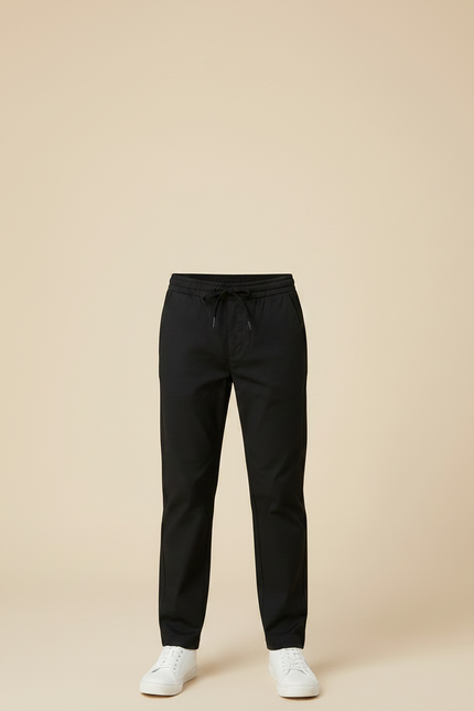 Pantalon Chino Noir Cordon Décontracté Garçon - Coton - vue 3