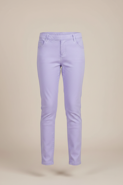 Pantalon Chino Skinny - Violet Coton - vue 3