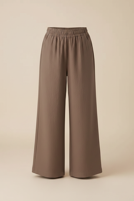 Pantalon Chino Marron Ample Fluide Décontracté Fille - Coton - vue 3