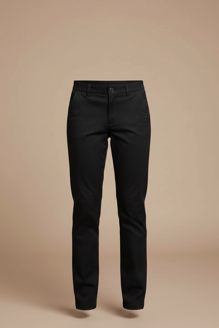 Pantalon Chino Noir Coton Stretch Droit Enfant - vue 3
