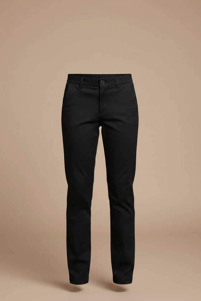 Pantalon Chino Noir Coton Stretch Droit Enfant - vue 3