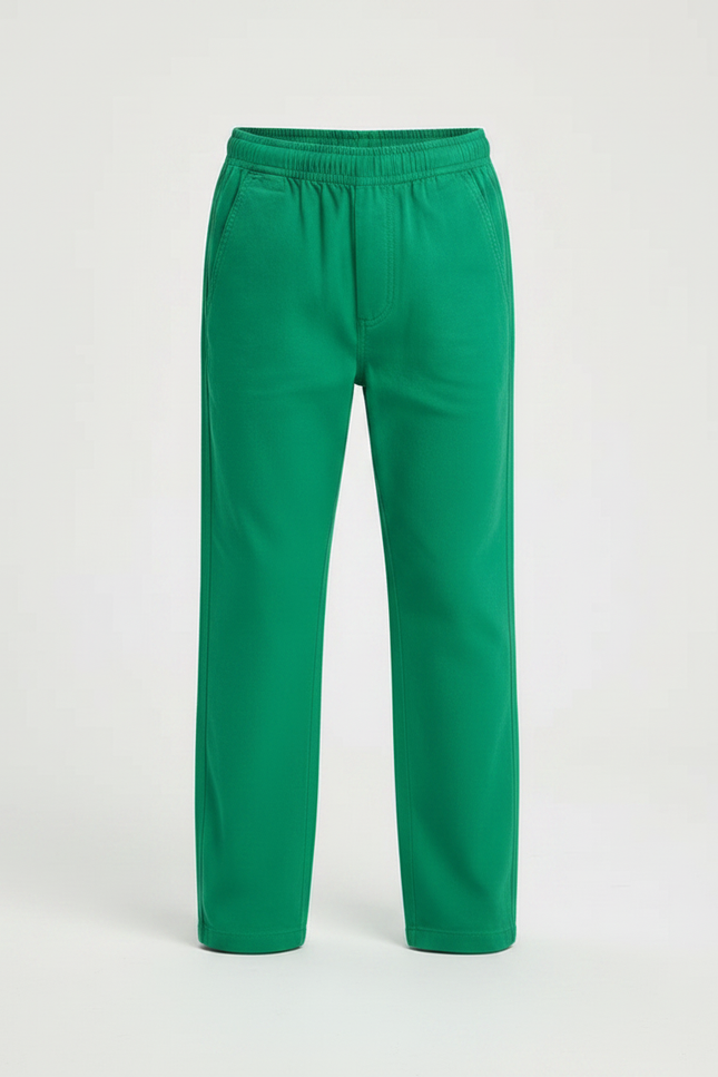 Pantalon Chino Garçon Vert Coupe Ample - Toile - vue 3