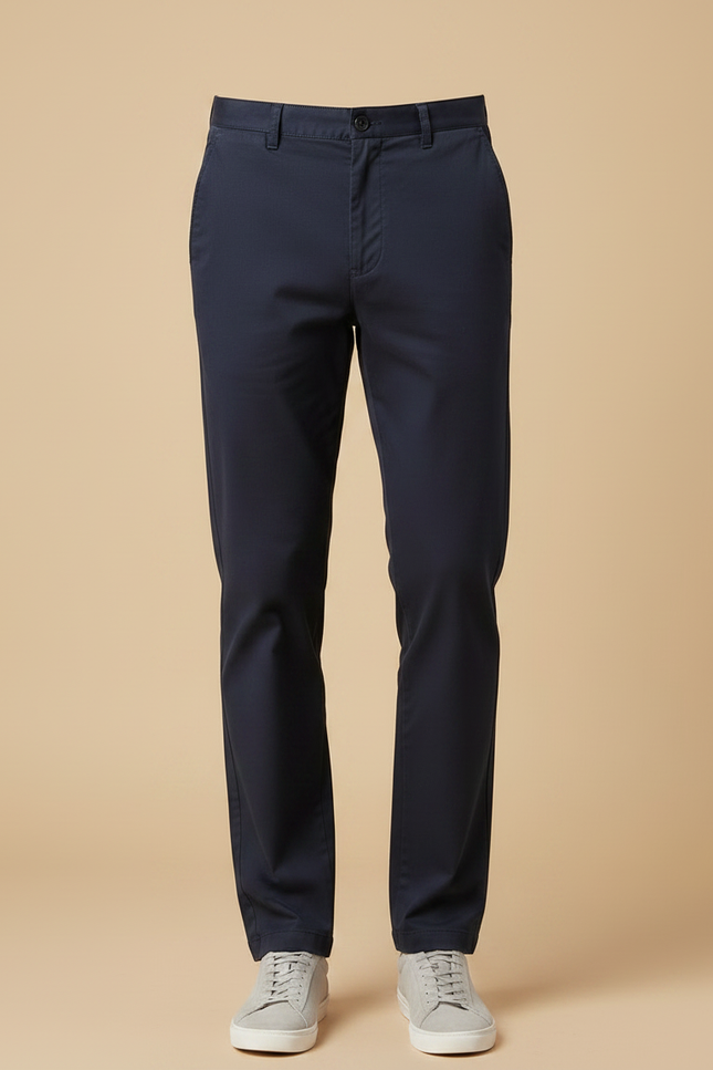 Pantalon Bleu Chino - Marine Gabardine - vue 3